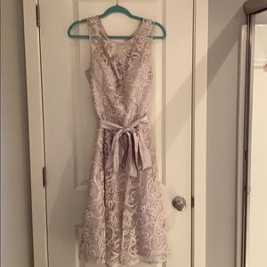 Jessica Howard Nude Lace Cocktail Dress